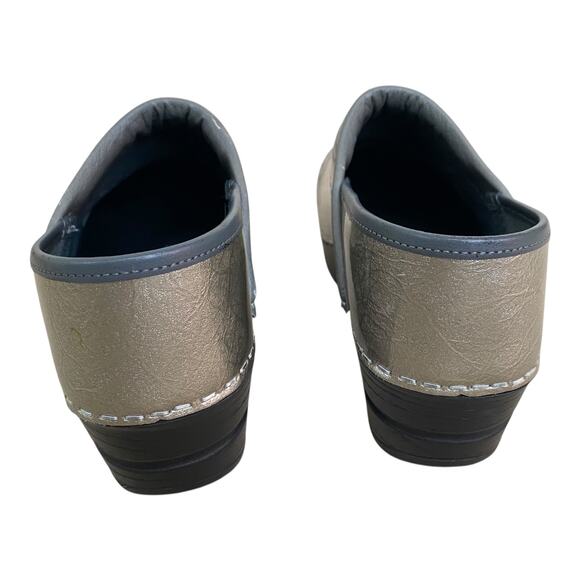 Sanita Professional Metallic Silver Patent Leather Womens Work EU 35 US 4 - Picture 11 of 16